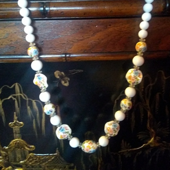 ➖SALE VTG JAPAN Hand-Painted Porcelain Bead📿 - Picture 7 of 8